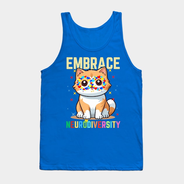 EMBRACE NEURODIVERSITY CAT Tank Top by Lolane